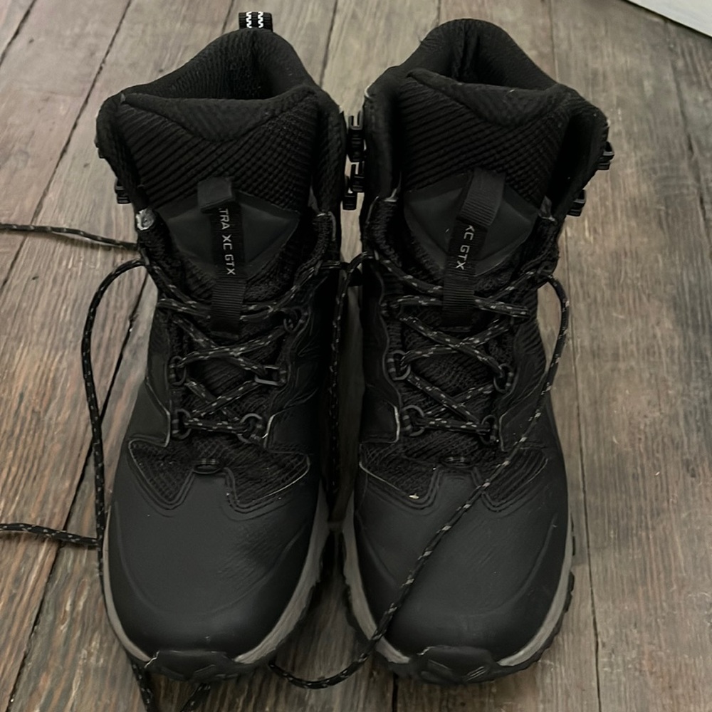Black hiking boots